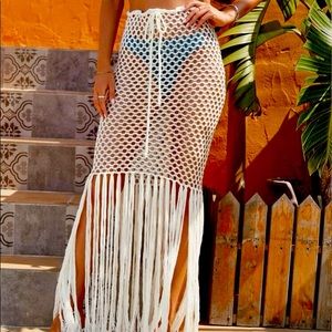 Drawstring waist trim Cover up